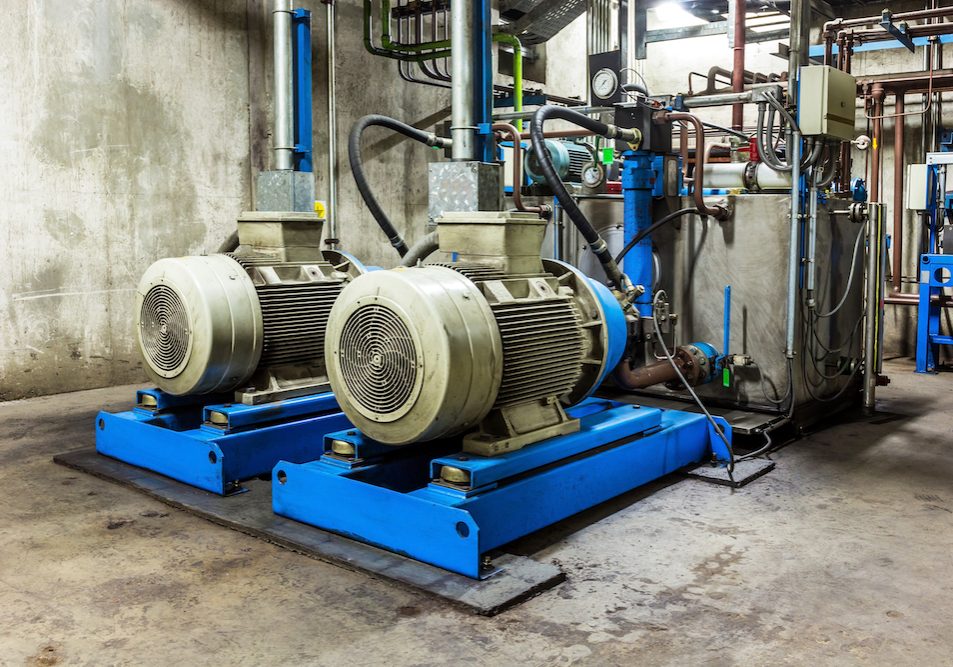 two large industrial motors side by side